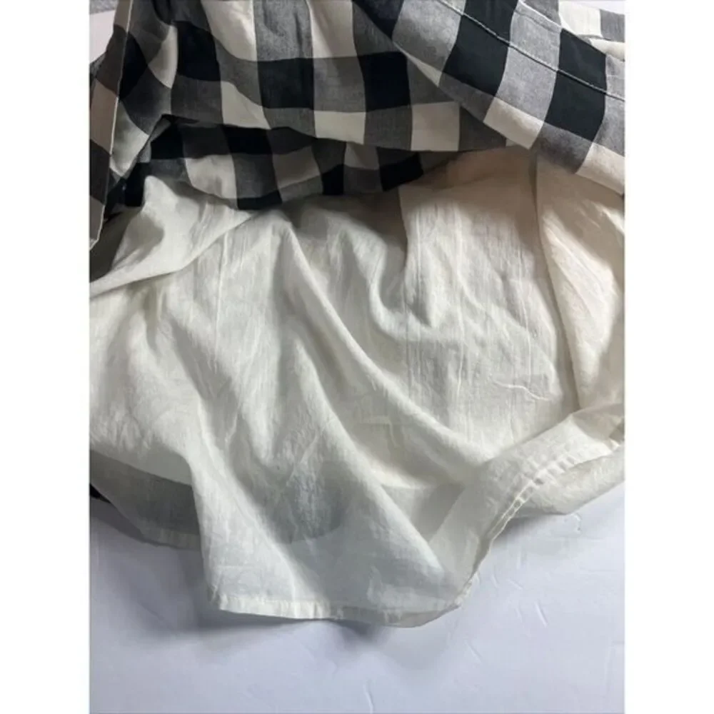 Hanna Andersson Girls Long Sleeve Black Checkered Smocked Dress Size 150/12‎